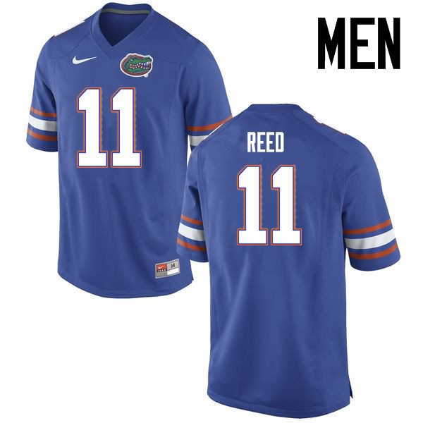 Men's NCAA Florida Gators Jordan Reed #11 Stitched Authentic Nike Blue College Football Jersey HWT4065UD